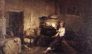 Nicolae Grigorescu Peasant Woman in her House oil painting